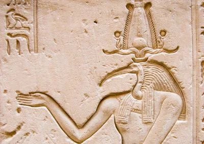 Ancient Egyptian carving of the god Thoth